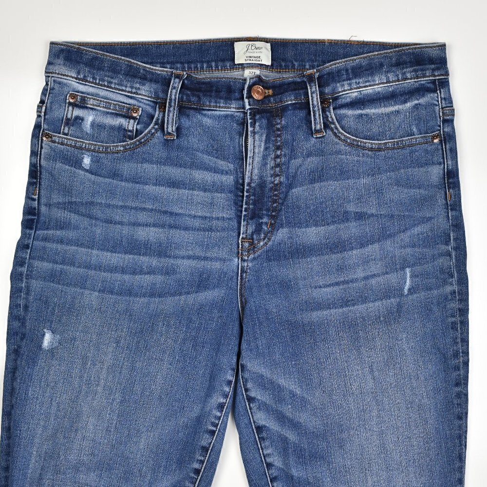 J. Crew Vintage Straight Distressed Jeans 32 Tall - Picture 4 of 6